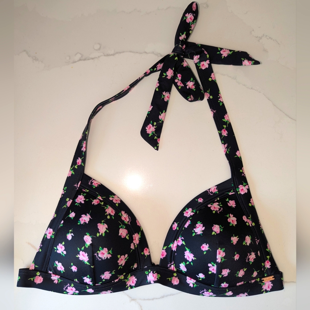 VS Floral Halter Bikini Top